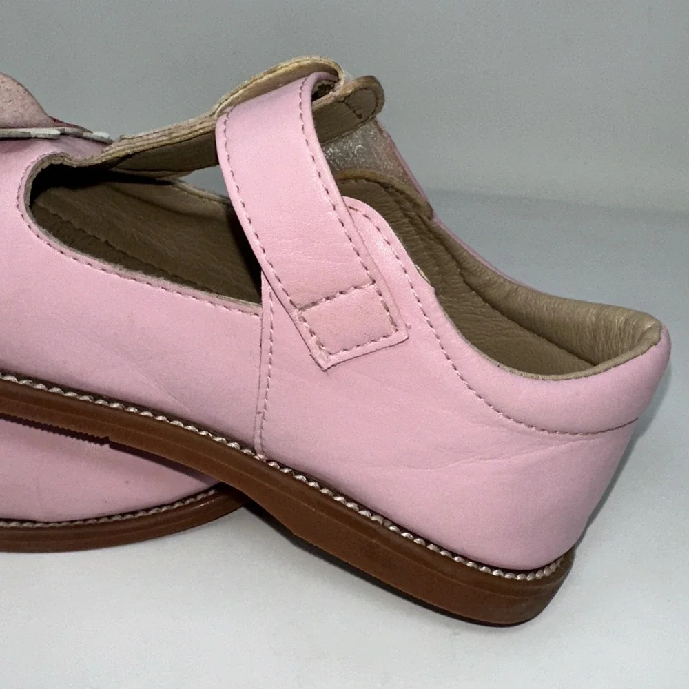 PLGELGTOXI Toddler Girls‎ Pink Leather Heart T-Strap Mary Jane Shoes - Size 12